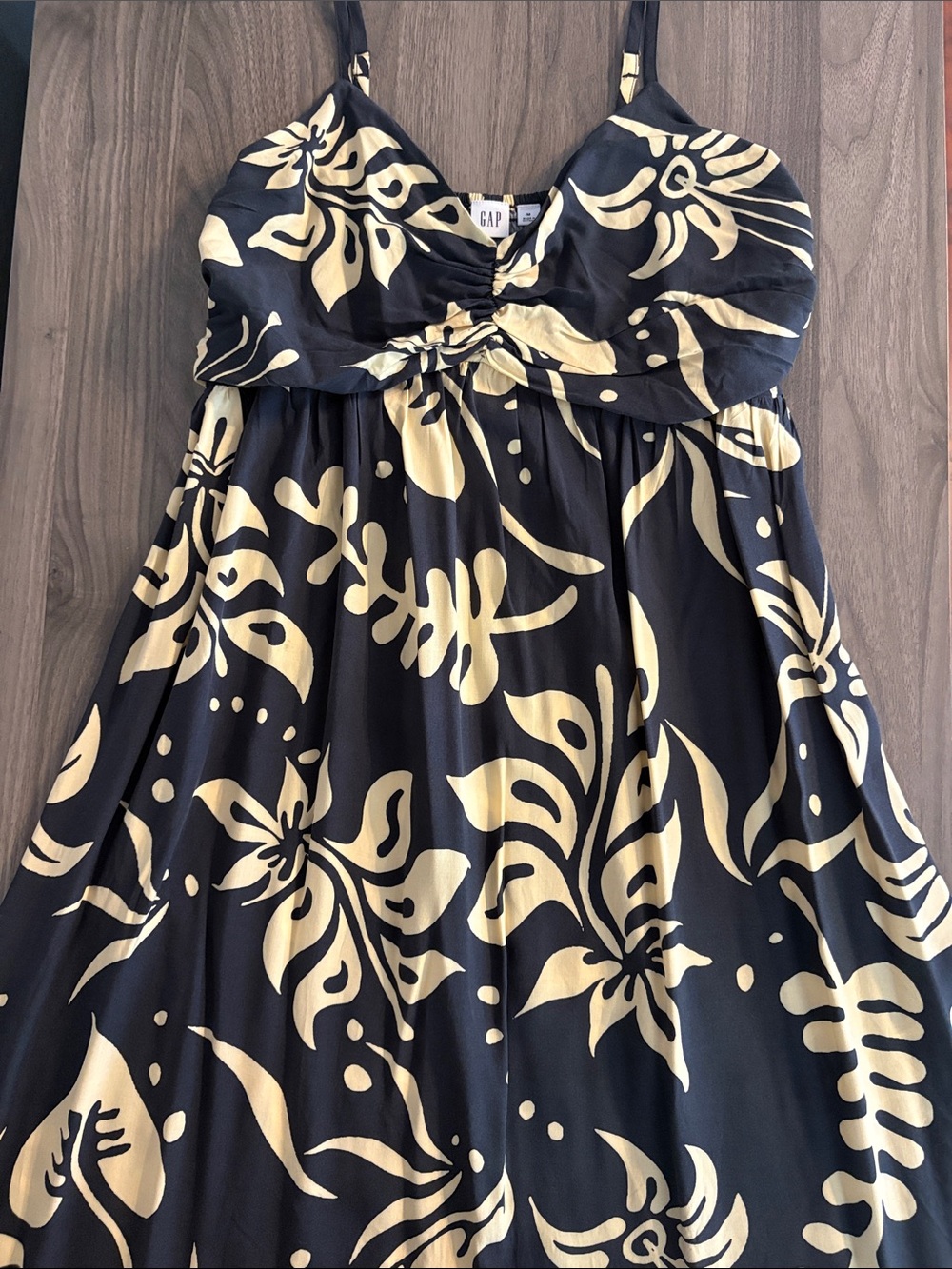 GAP Medium Navy & Cream Floral Maxi Dress - Picture 4 of 16